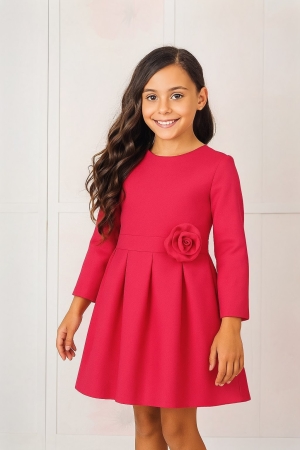 VESTIDO  DE CEREMONIA NIÑA FUCSIA 